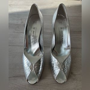 Bruno Magli Peep Toe Pumps, silver